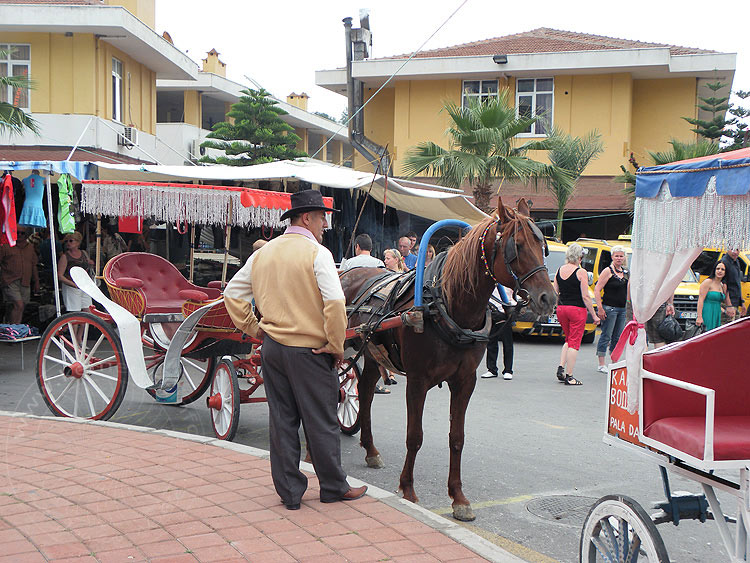 10-05-07-Goeynuek-Markt-28-s.JPG - Pferdedroschke in Göynük