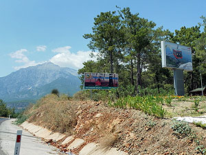 Waldbrandwarnschilder Türkei - Antalya