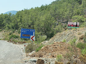 Waldbrandwarnschilder Trkei - Antalya